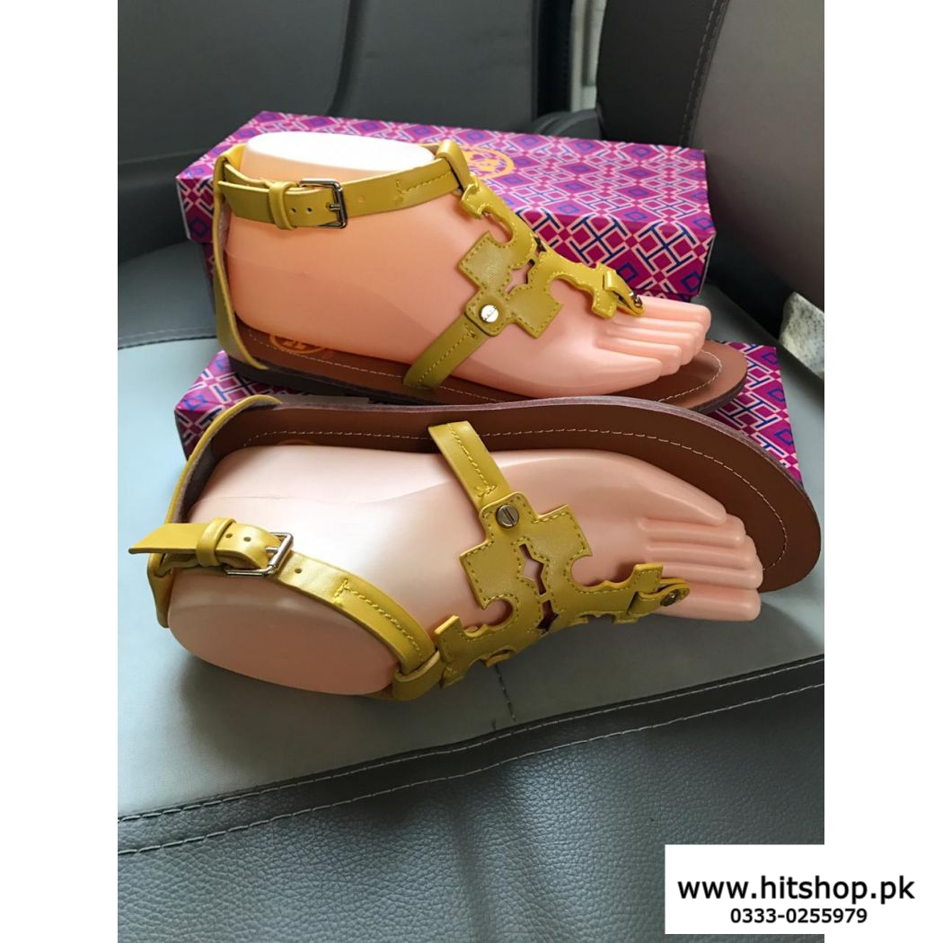 New Stylish Women Sandal Yellow And Brown